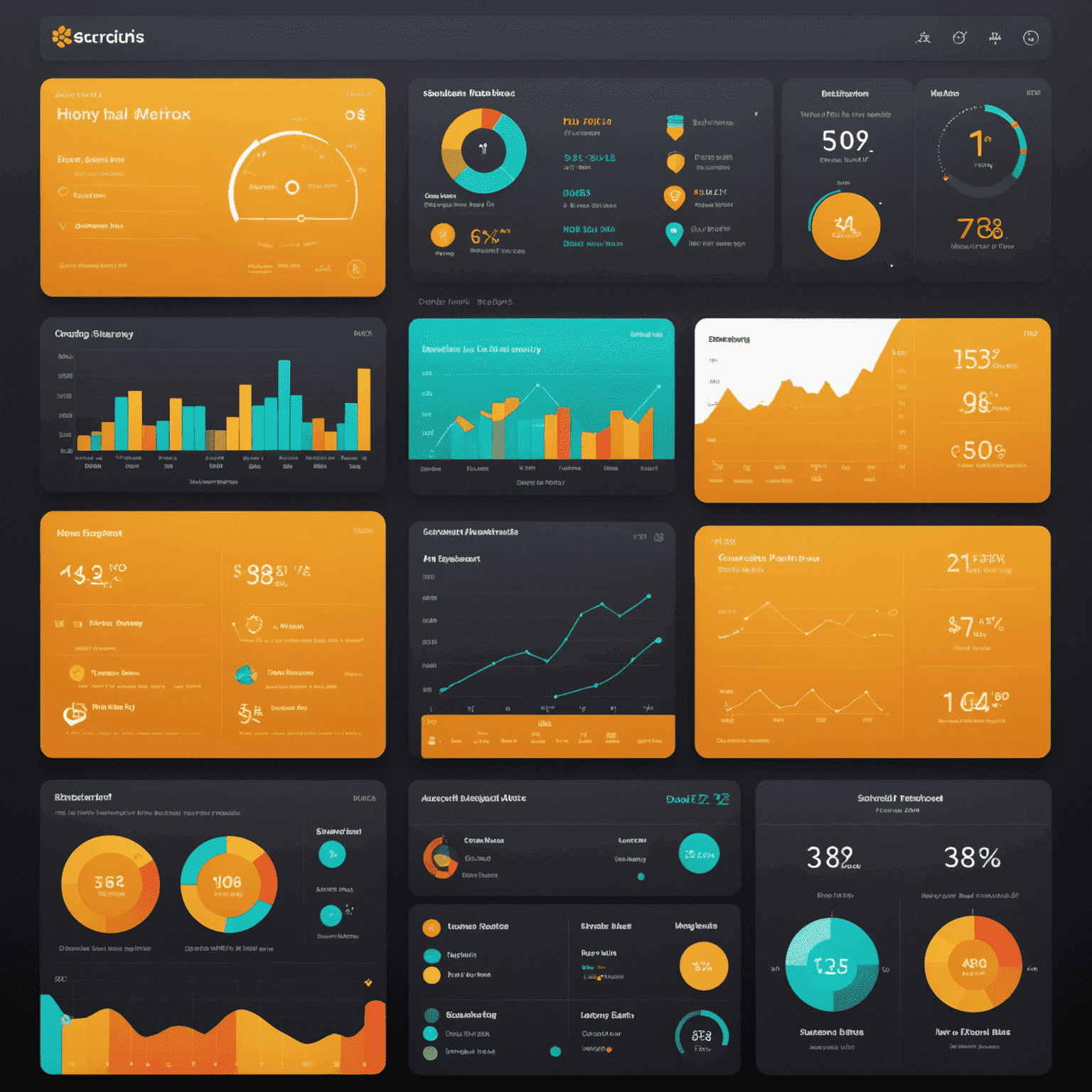 An interactive dashboard displaying various business metrics such as honey production, hive health, and weather patterns. The dashboard features colorful charts, graphs, and real-time data updates.