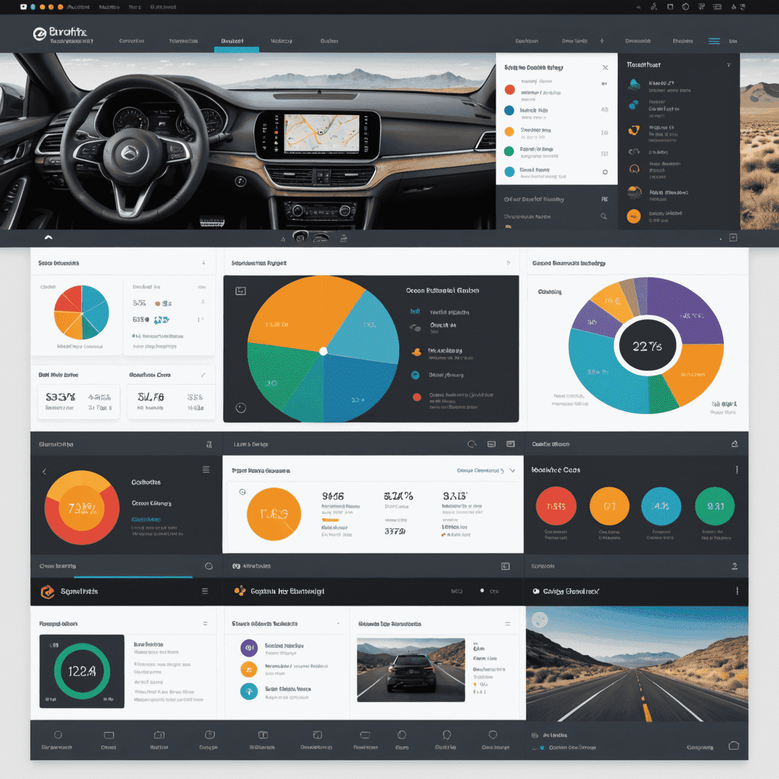 A split-screen image showing a user customizing their dashboard on one side, and the resulting personalized dashboard on the other. The customization interface features drag-and-drop widgets and a color palette selector.